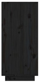 Dulap consola, negru, 60x34x75 cm, lemn masiv de pin 1, Negru