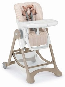 Scaun de Masa Multifunctional pentru Bebelusi si Copii, CAM Campione, Inaltime Ajustabila, Varsta 6-36 luni, Pliabil, Centura de Siguranta in 5 Puncte, 3 Tavite Detasabile, Depozitare, Teddy