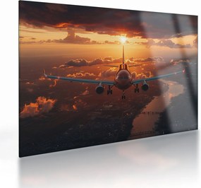 Tablou pe sticlă - Avion de transport (70x50 cm)