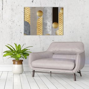 Tablou - Decorațiuni de aur (70x50 cm)