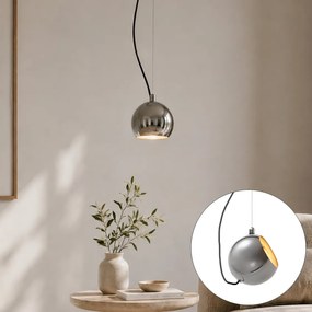 Lampă suspendată de design cromată pentru sistem de șină monofazat - Slimline Sara