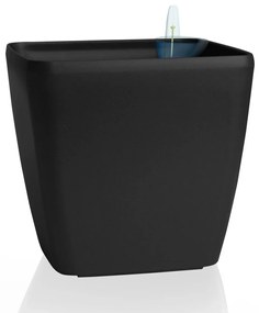 Ghiveci cu auto-irigare Flower Lover Quadratonegru mat, 24 cm, 24 cm