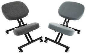 Scaun de ingenunchiere ergonomic, gri deschis   negru, KILIAN