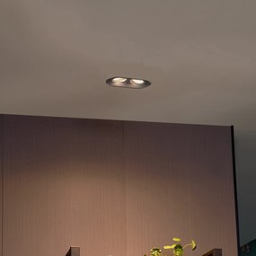 Spot integrat rotund negru GU10 50mm 2 lumini - Hubs