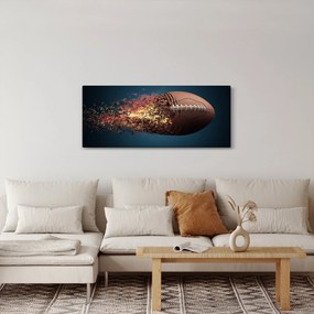 Tablou - Minge de ruggby în acțiune (120x50 cm)