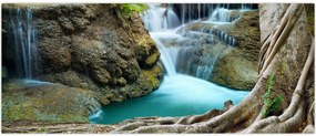 Tablou - Râu cu cascade (120x50 cm)