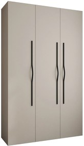 Dulap de haine 150 cm Carmela 40-2 (Cașmir + Negru). 1126567