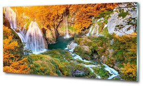 Imagine de sticlă Cascada în toamna