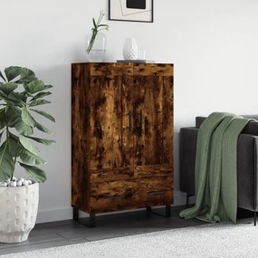 vidaXL Dulap înalt, stejar afumat, 69,5x31x115 cm, lemn prelucrat