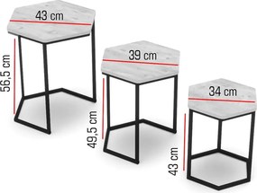 Set 3 masute de cafea, Aurora, 25067