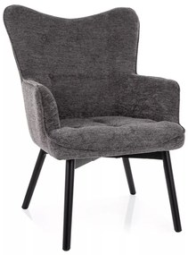 Fotoliu Carmen gri/negru mat Raven15