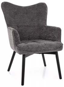 Fotoliu Carmen gri/negru mat Raven15