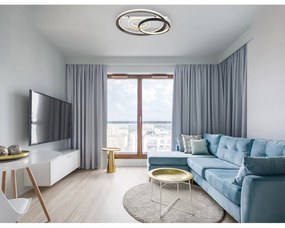 Plafoniera LED cu telecomanda design modern Ani alb