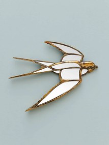 Oglinda de perete decorativa din rasina, H31cm Wings