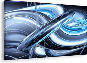 Tabloul cu abstracție albastră (90x60 cm)