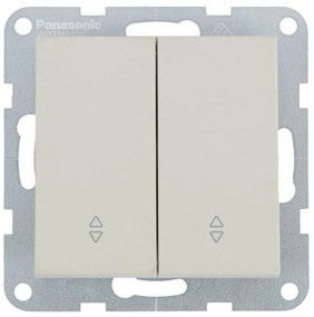Intrerupator dublu cap scara 10A, IP20, Sandstone, Panasonic Karre Plus 55 Soft Touch