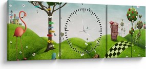 Tablou - Peisaj minunat (cu ceas) (90x30 cm)