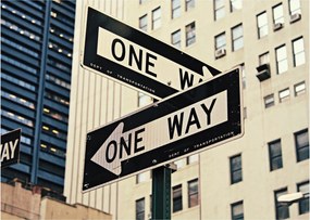 Tablou pe sticlă - New York ONE WAY (70x50 cm)