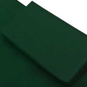 Pat sezlong de exterior cu baldachin si perna, verde 1, Verde, 200 x 90 x 112 cm