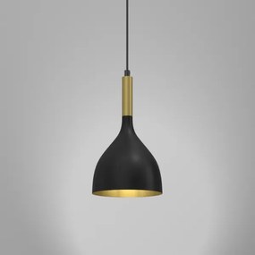 Lustră pe cablu NOAK 1xE27/60W/230V neagră/aurie