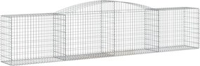 vidaXL Coș gabion arcuit 400x50x80/100 cm fier galvanizat
