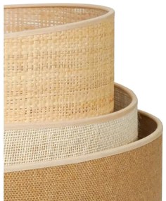 Lampadar YUTE Duolla TRIO 1xE27/15W/230V d. 45 cm maro/gri/bej