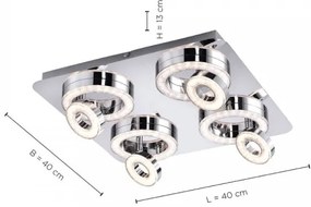 Spot LED TIM 4xLED/2,8W/230V + 4xLED/3,1W Leuchten Direkt 14522-17