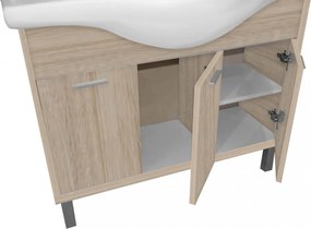 Dulap suspendat cu oglindă Nerva 105 cm, stejar Sonoma