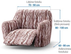 Huse bielastice OCEANO NOU bordo-maroniu fotoliu de relaxare (l. 70 - 90 cm)