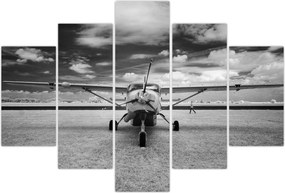 Tablou - Avion alb-negru și alb-negru (150x105 cm)