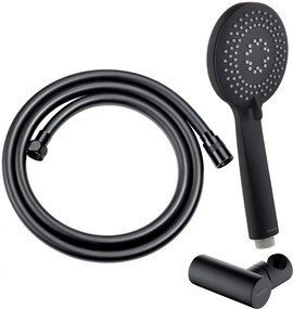 Arnika set - para de dus, furtun si suport de dus finisaj negru