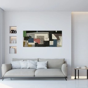 Tablou - Abstracție cubism (120x50 cm)