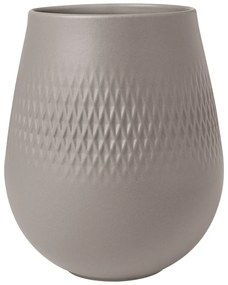 Vază Carré mică Manufacture Collier taupe, înălțime: 180 cm 12,4 cm - Villeroy & Boch