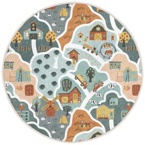 Covor de joacă pentru copii lavabil ø100 cm Farmer's Life – Mila Home