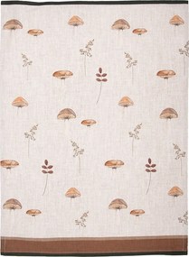 Prosop de bucatarie, bej, din bumbac, 50x70 cm, Mushrooms I
