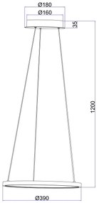 Globo 67192-19 - Lustră LED pe cablu RALPH LED/19W/230V