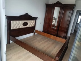 Dulap lemn masiv Briston 4 usi si 2 sertare, 240 × 68 × 233 cm
