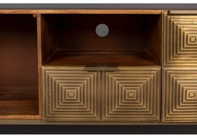 Comodă TV aurie din lemn de mango 40x60 cm Volan – Dutchbone