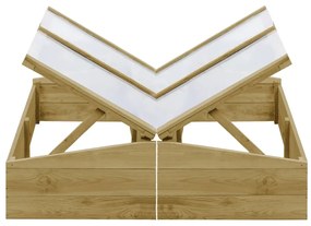 vidaXL Sere, 2 buc., 100 x 50 x 35 cm, lemn de pin tratat