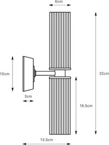 Markslöjd 109236 - Lampă de perete pentru baie RIMINI 2xG9/20W/230V IP44 alamă