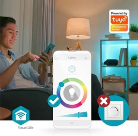 Corp de iluminat LED RGBW dimabil LED/18W/230V 2700-6500K Wi-Fi Nedis WIFILAC31WT