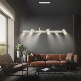 Briloner 4058064 - Lustra suspendată pe cablu ERA 6xGU10/10W/230V, crem