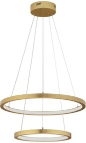 Lustra LED suspendata design circular EMPATIA D-60/40cm aurie
