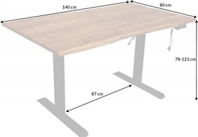 Birou cu inaltime reglabila electrica Mammut 140cm, salcam