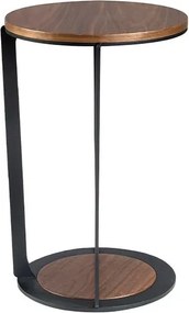 Masuta laterala moderna design LUX Wood and Black, 38cm