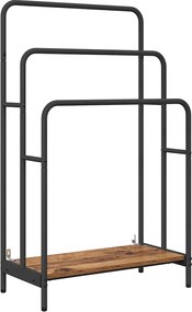 vidaXL Stativ pentru haine Lemn vechi 60 x 30 x 100,5 cm Lemn compozit