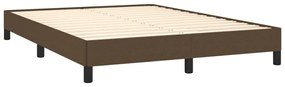 Cadru de pat, maro inchis, 140x190 cm, material textil Maro inchis, 25 cm, 140 x 190 cm