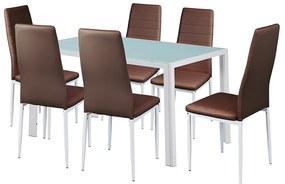 Liana 6+1 set de sufragerie maro