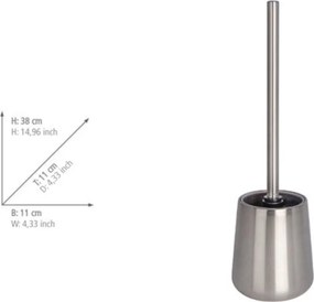 Perie de WC argintie din oțel inoxidabil Solid – Wenko