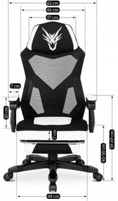 JAKS Scaun de gaming BING negru roșu
